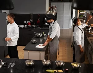 Commercial Kitchen Staff working